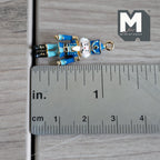 Dollhouse Ornament German Soldier 1:12 Scale Miniature Christmas Tree Decor 1-1/8 inch tall (metal) (blue) G080
