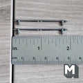 1:12 Scale Miniature Long Door Pulls, French Door Handles Set of 2, Requires Mounting, 1-15/16 inch tall (metallic gray)