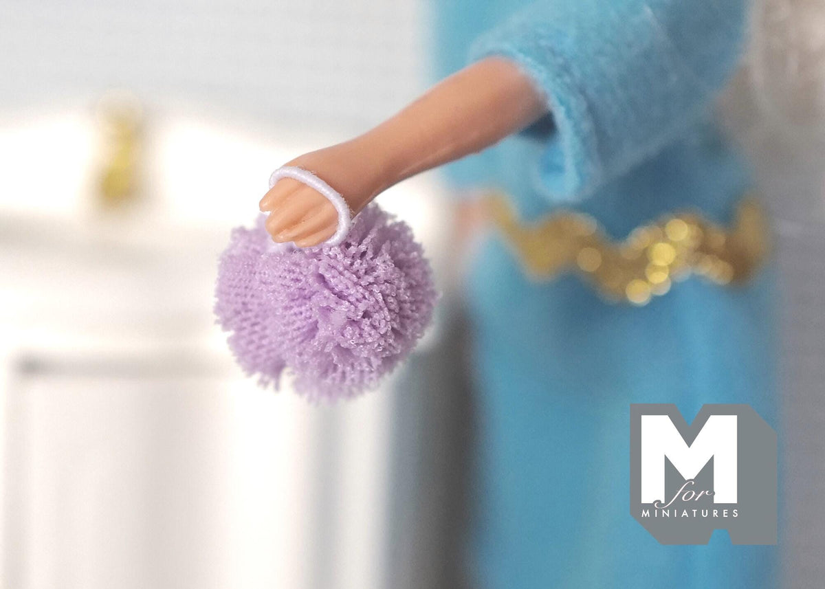 1/12 Dollhouse miniature bath sponge (purple) - F037