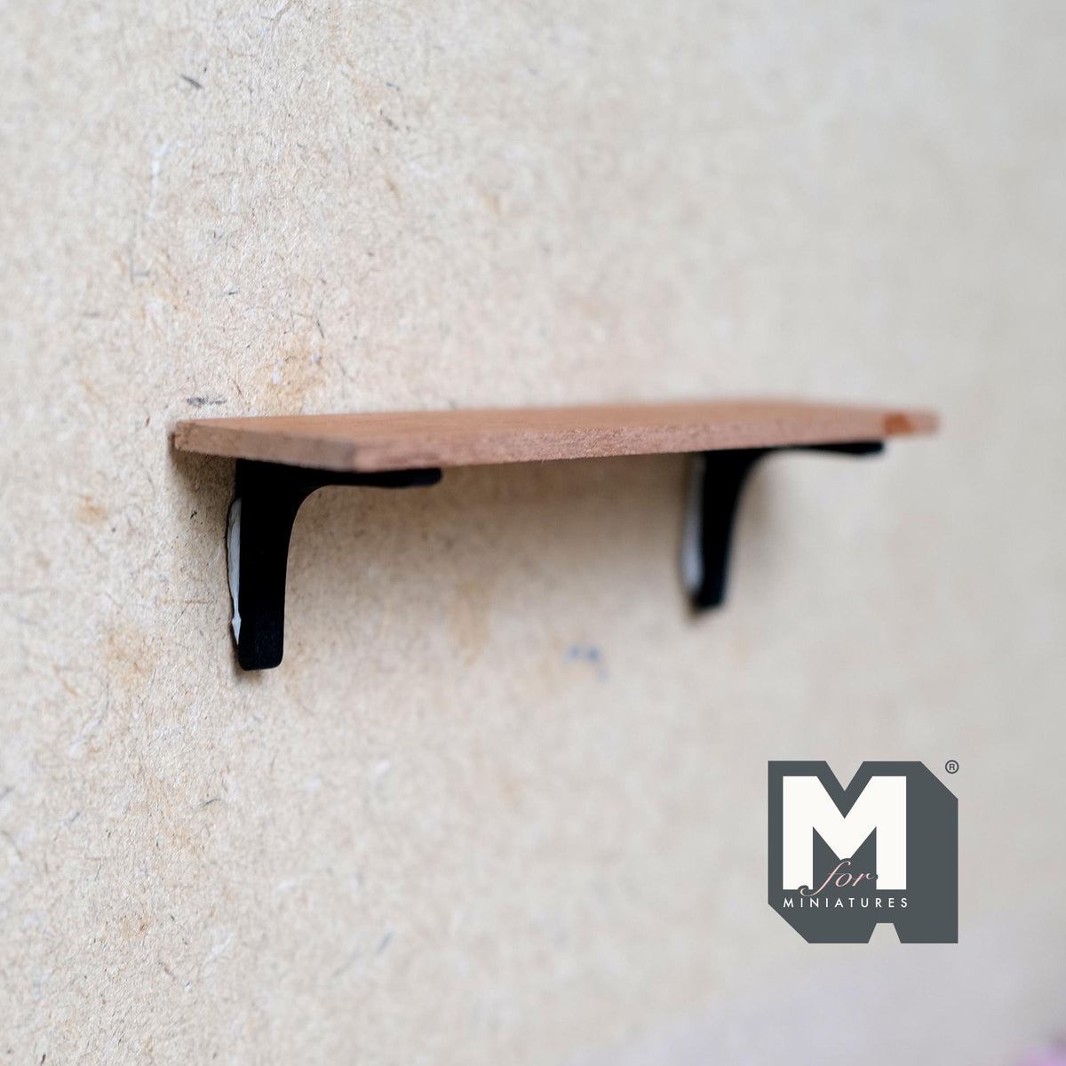Miniature Floating Shelf 1:12 Scale Dollhouse Wall Mount Shelf Display Shelf 3-9/16 inch long - A070