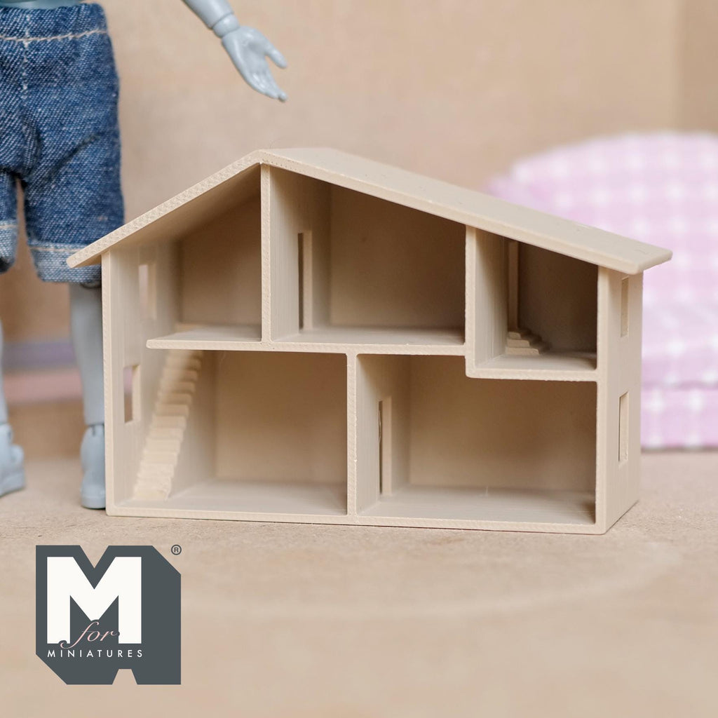 1:144 Scale Micro Dollhouse 1 Inch Scale Playroom Accessory & Miniature Toy House 3-15/16 inch wide (beige) - A044