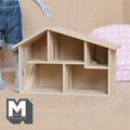 1:144 Scale Micro Dollhouse 1 Inch Scale Playroom Accessory & Miniature Toy House 3-15/16 inch wide (beige) - A044
