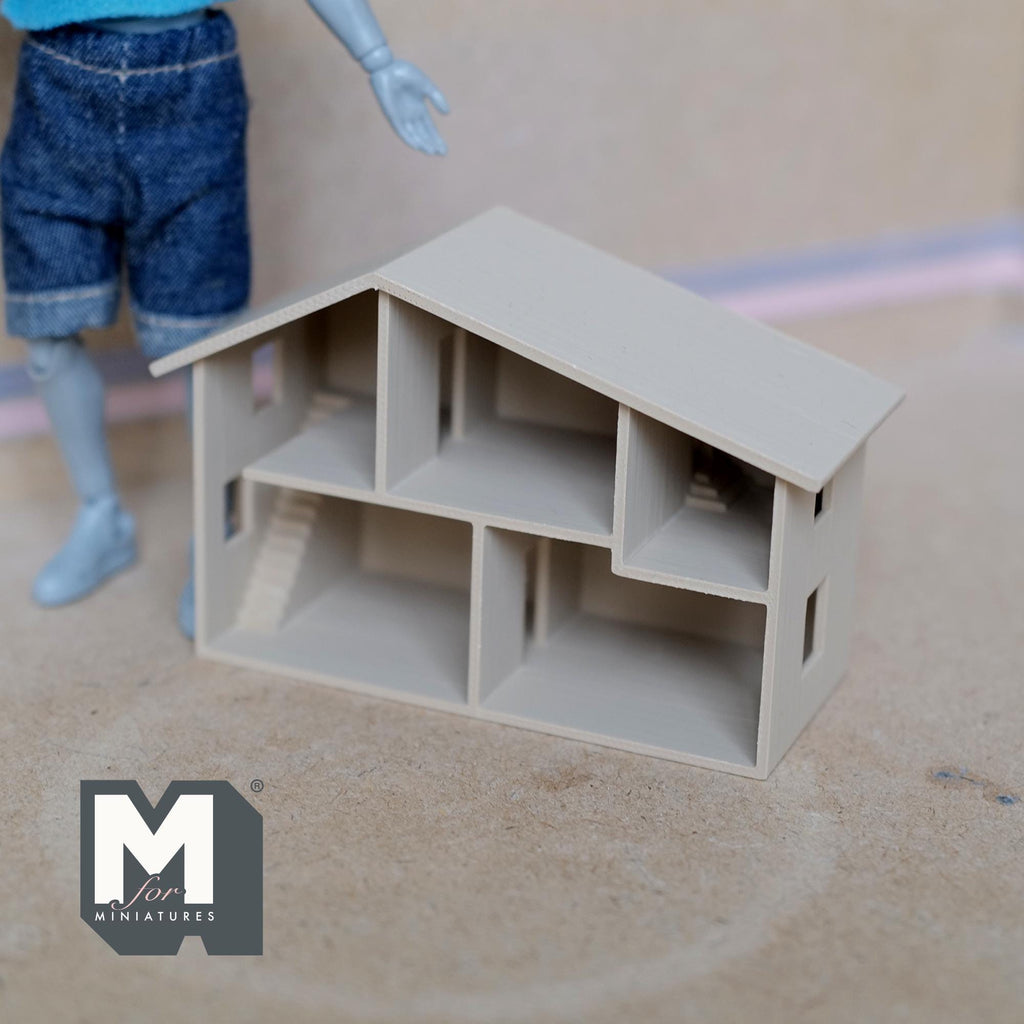 1:144 Scale Micro Dollhouse 1 Inch Scale Playroom Accessory & Miniature Toy House 3-15/16 inch wide (beige) - A044