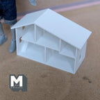 1:144 Scale Micro Dollhouse 1 Inch Scale Playroom Accessory & Miniature Toy House 3-15/16 inch wide (white) - A051