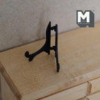Miniature Picture Holder 1:12 Scale Dollhouse Plate Stand Book Holder 1-1/8 inch tall (black) - C025