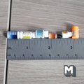 Assorted Miniature Empty Bottles and Lids Set of 6 , 1:12 Scale Dollhouse Decor - E058