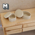 Miniature Gift Boxes with Lids Set of 2 , 1:12 Scale Storage Boxes 1/2 inch tall (beige) - B049