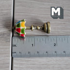 Miniature Table Lamp 1:12 Scale Dollhouse Metal Base Coffee Lamp 1-11/16 inch tall (non-electric) - C085