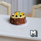 Miniature Sliced Fruit Cake 1:12 Scale Birthday Cake 7/8 inch dia. - D025