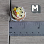 Miniature Sliced Fruit Cake 1:12 Scale Birthday Cake 7/8 inch dia. - D025