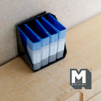 Miniature Binder Organizer 1:12 Scale Office Folders File Stand Stationary Accessories 1 inch tall - C046