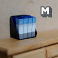 Miniature Binder Organizer 1:12 Scale Office Folders File Stand Stationary Accessories 1 inch tall - C046