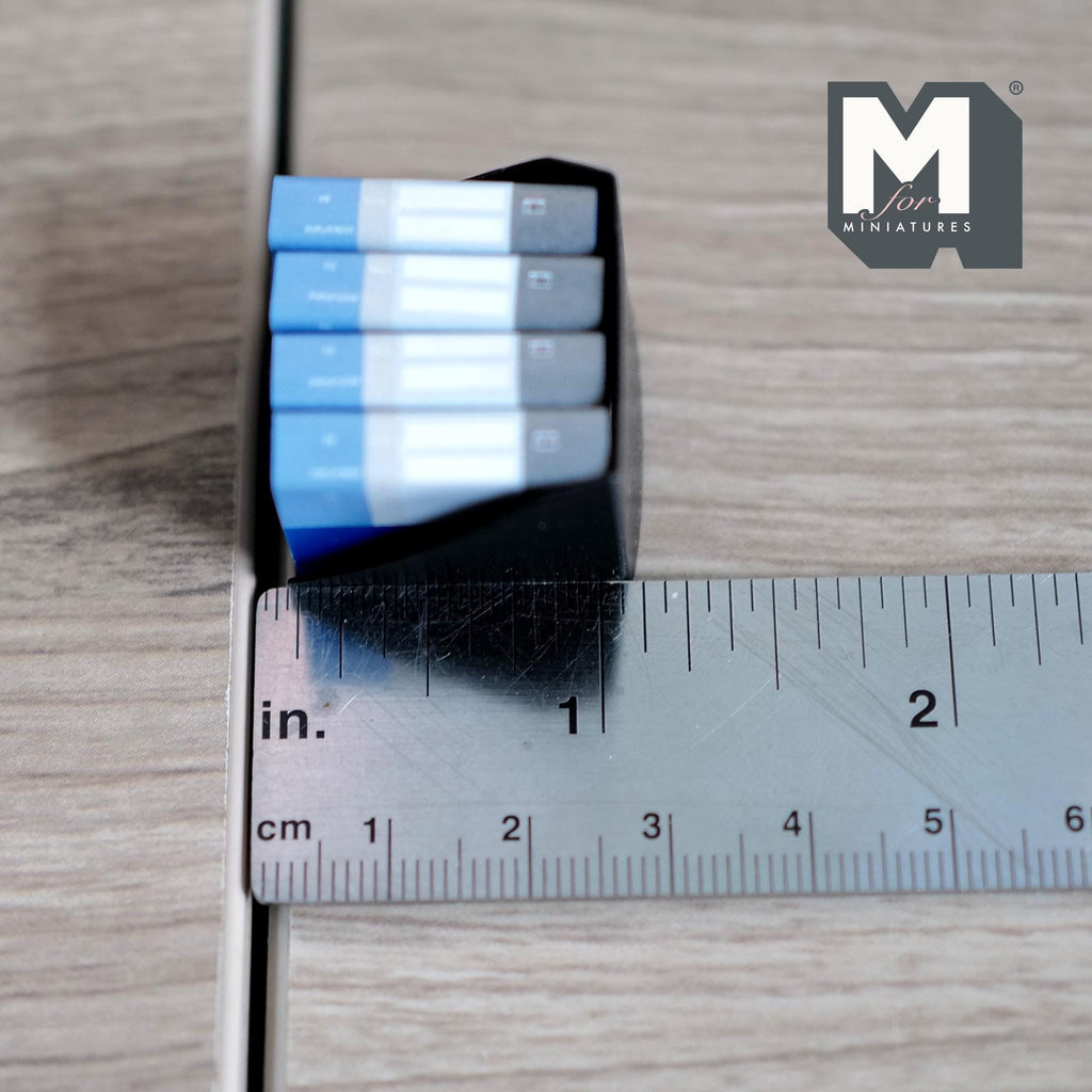 Miniature Binder Organizer 1:12 Scale Office Folders File Stand Stationary Accessories 1 inch tall - C046