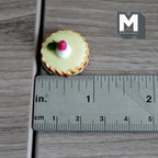 Miniature Lemon Pie on Metal Plate 1:12 Dollhouse Supplies Food Baked Pie Tar Fruit Cake 13/16 inch dia. - E025