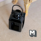 1:12 Scale Miniature Lantern | Dollhouse Camping Accessory & Outdoor Decor | Fairy Garden Prop 1-7/16 inch tall (black) - C074