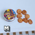 1:12 Dollhouse Miniature Butter Cookies and Tin with 7 Cookies - E033