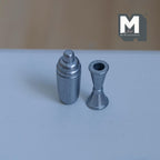 Miniature Cocktail Shaker and Jigger 1:12 Scale Dollhouse Bar Tools Set of 2 (Metal) - F063
