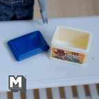Miniature Children Toy Storage Box 1:12 Scale Dollhouse Playroom Box 1-13/16 inch wide - B059
