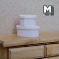 Miniature Gift Boxes with Lids Set of 2 , 1:12 Scale Storage Boxes 1/2 inch tall (pink) - B049