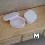 Miniature Gift Boxes with Lids Set of 2 , 1:12 Scale Storage Boxes 1/2 inch tall (pink) - B049