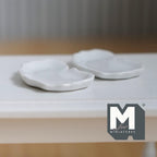 Miniature Ceramic Plates 1:12 Scale Dollhouse Kitchen Tableware Set of 2 - A074