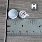 Miniature Hot Chocolate Cup and Saucer 1:12 Scale Diorama Beverage - E090