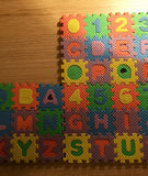 Dollhouse Play Mat , Large Size Miniature Puzzle Foam Play Mat with Letters and Numbers - K028