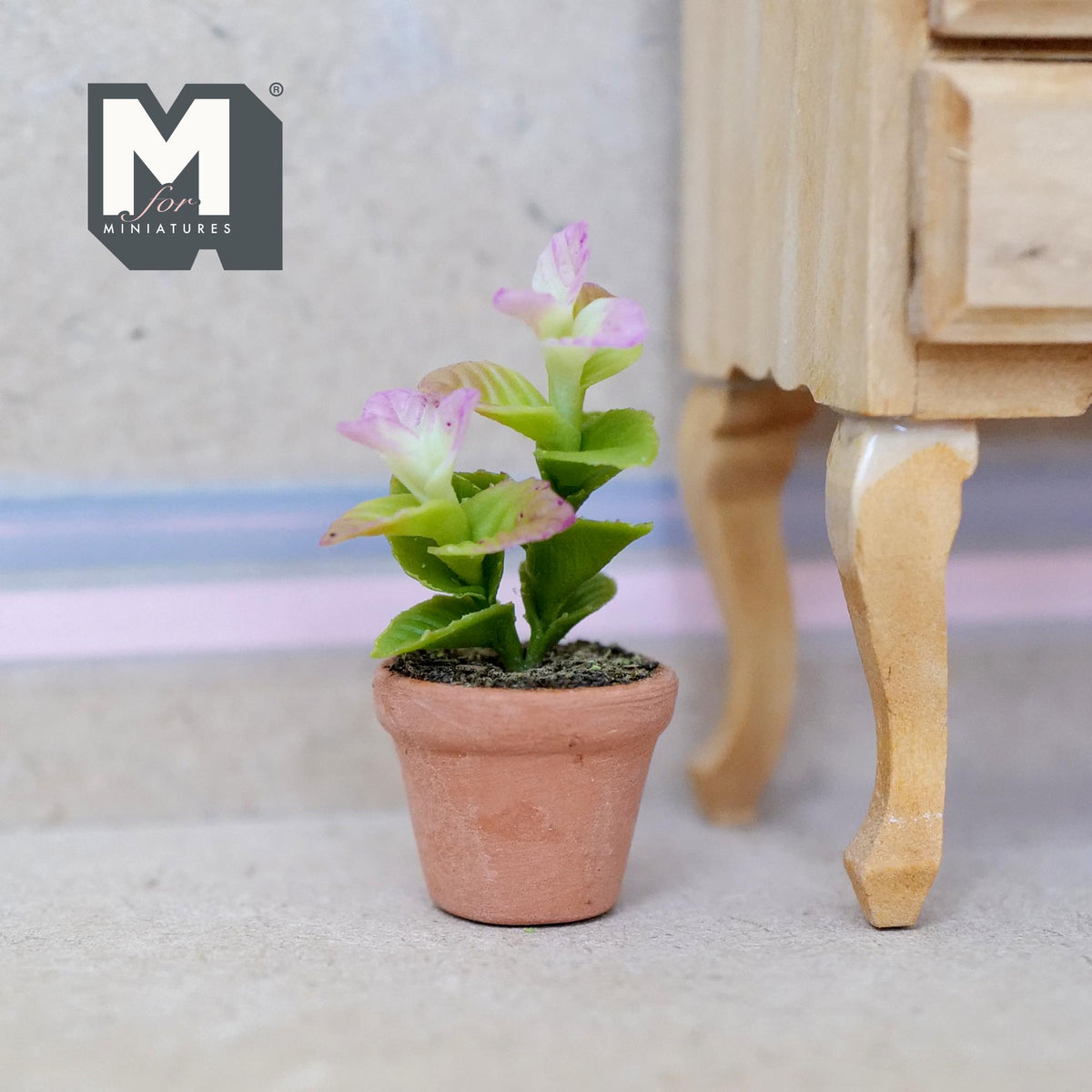 Miniature Clay Planter Snow Bush 1:12 Scale Miniature Potted Flowers , Dollhouse Potted Flowers Miniature Flowers - H030