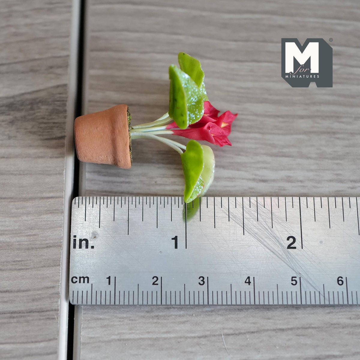 Miniature Clay Planter Red Calla Lily 1:12 Scale Miniature Potted Flowers Dollhouse Potted Flowers Miniature Flowers 1-7/16 inch tall - H031