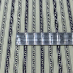 1:12 Scale Miniature Regency Stripe Wallpaper with Printed Border, 16-15/16 x 12 inch, DIY Dollhouse Supply (dark blue)