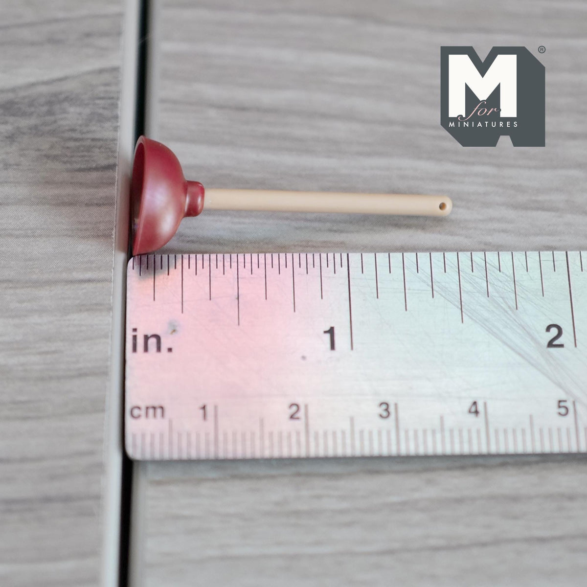 1:12 Scale Miniature Toilet Plunger 1-7/16 inch tall - G068