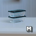 Miniature Food Container Box Set of 2  , 1:12 Scale Dollhouse Lunch Box with Lid 11/16 inch long (red) - H016