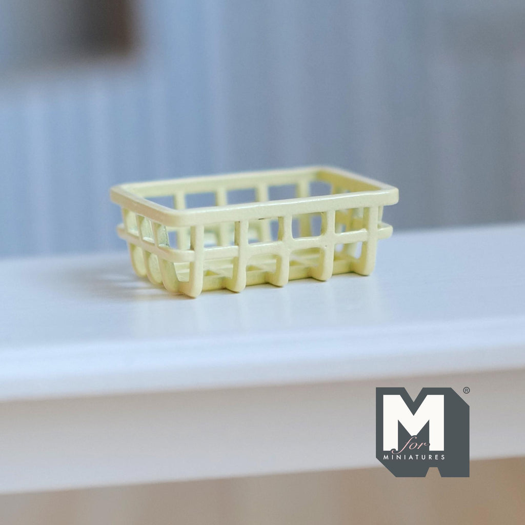 Miniature Metal Shelving Insert Cooling Rack 1:12 Scale Dollhouse Kitchen Accessories 1-1/16 inch long (cream) - F029