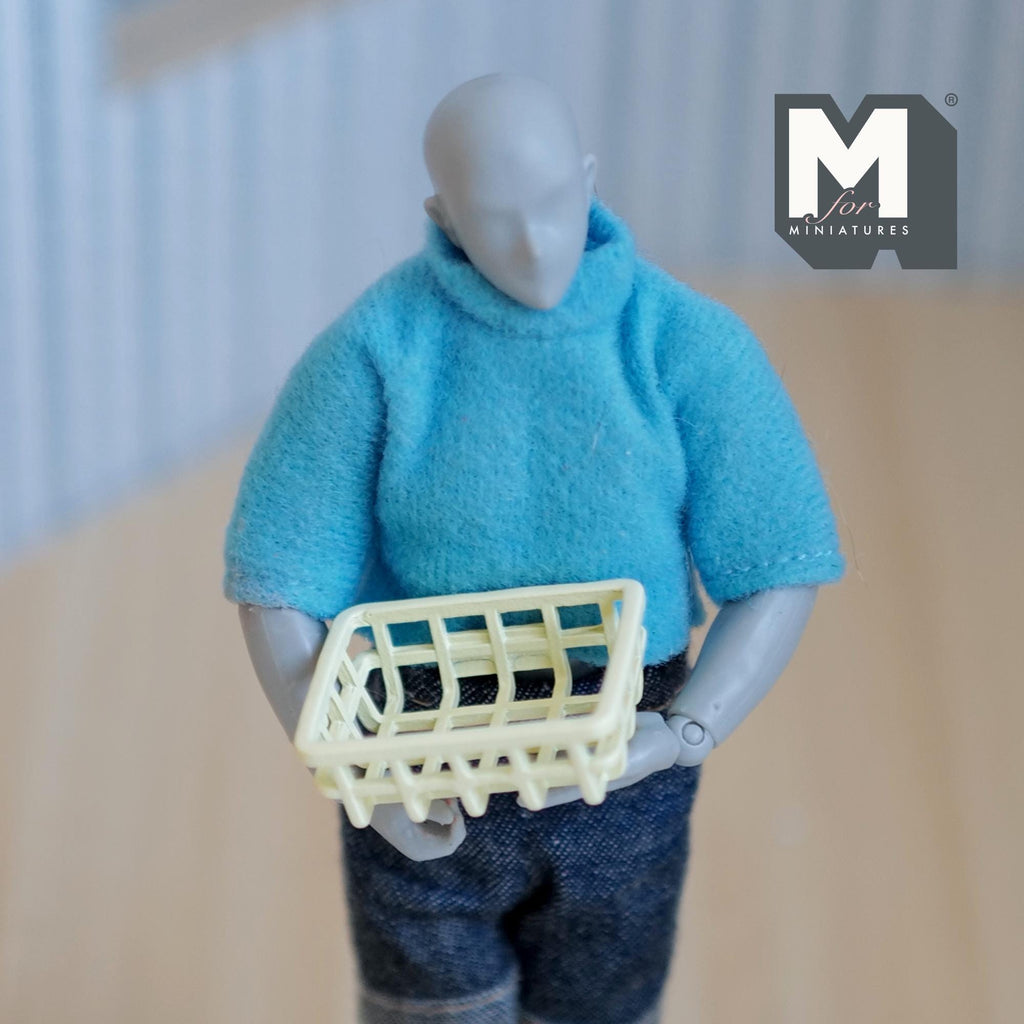 Miniature Metal Shelving Insert Cooling Rack 1:12 Scale Dollhouse Kitchen Accessories 1-1/16 inch long (cream) - F029