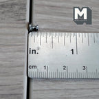 1:12 Scale Miniature Silver Glossy Medallion Cabinet Knobs, Set of 4, 1/4 inch