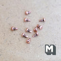 1:12 Scale Miniature Silver Glossy Small Cabinet Knobs, Set of 10, 1/8 inch