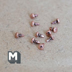 1:12 Scale Miniature Silver Glossy Small Cabinet Knobs, Set of 10, 1/8 inch