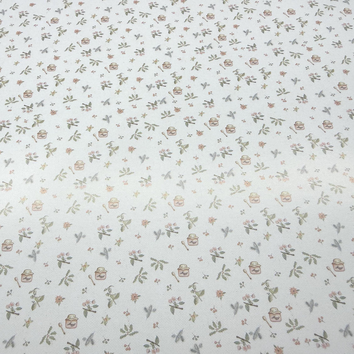 1:12 Scale Dollhouse Flowers and Jars Wallpaper 16-1/8 inch wide -