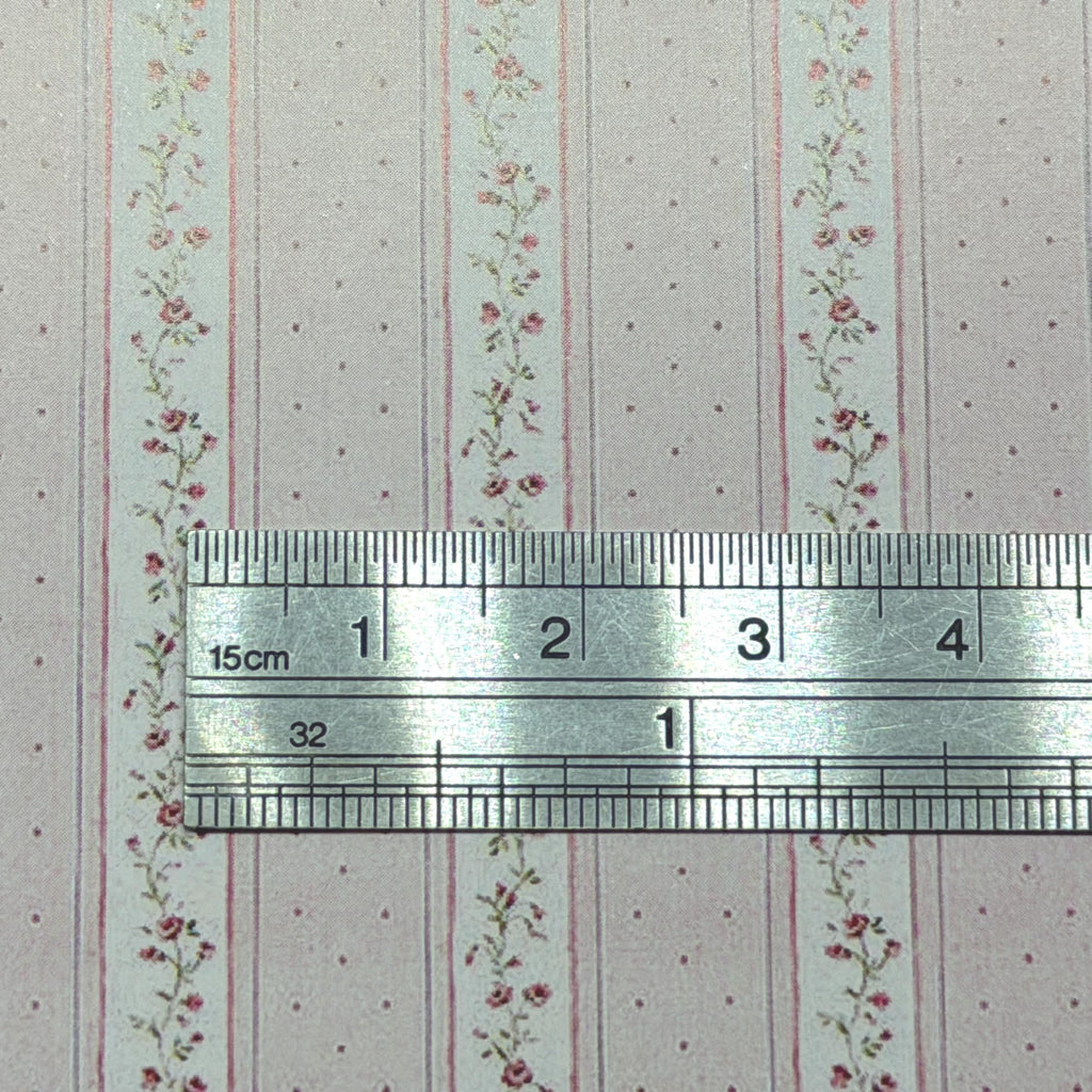1:12 Scale Dollhouse Floral Themed Wallpaper 16-1/8 inch wide -