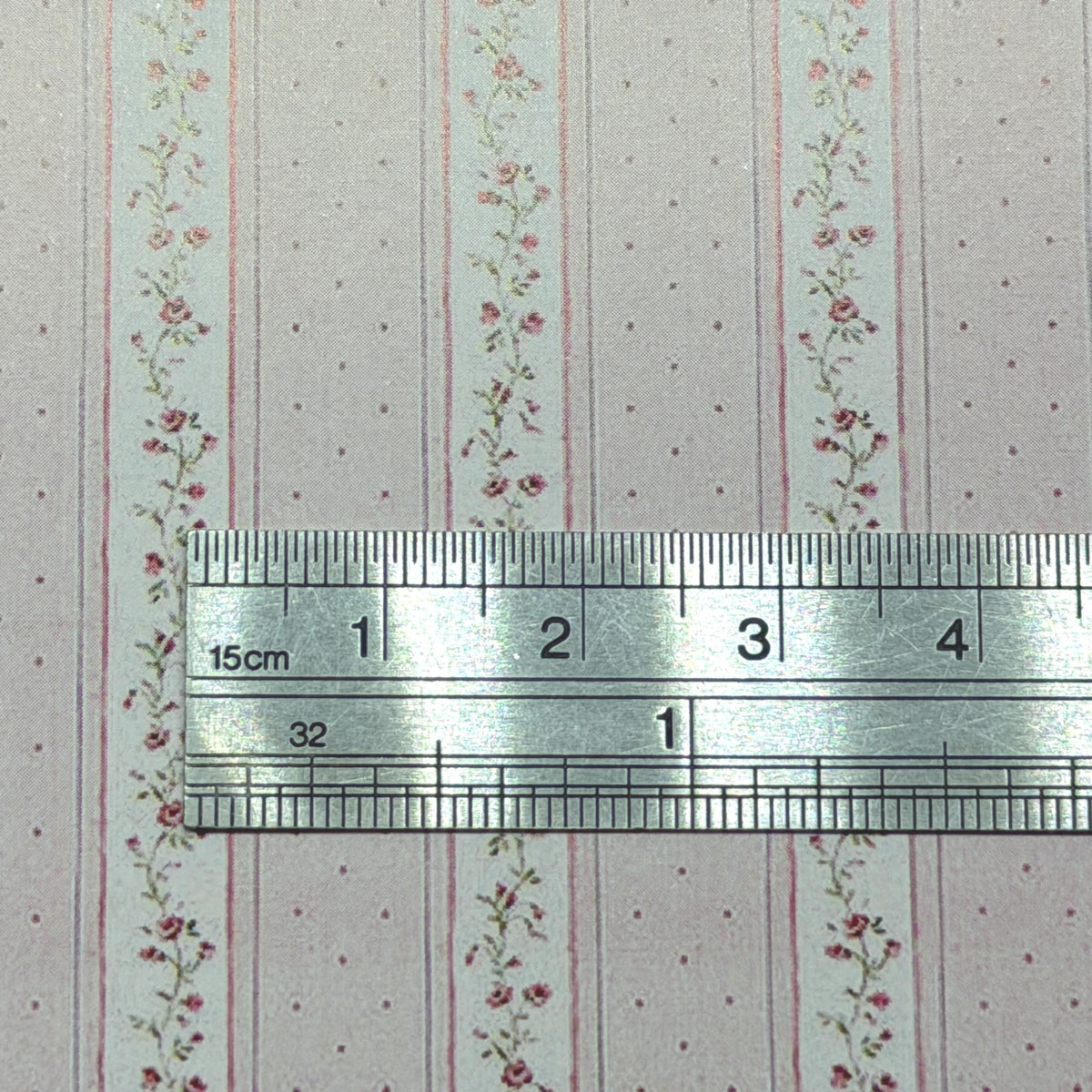 1:12 Scale Dollhouse Floral Themed Wallpaper 16-1/8 inch wide -