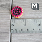 Miniature Raspberry Pie on Metal Plate 1:12 Dollhouse Supplies Food Baked Pie Tar Fruit Cake 13/16 inch dia. - E025