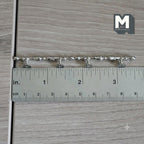 1:12 Scale Miniature Long Door Pulls, French Door Handles Set of 2, Requires Mounting, 1-3/4 inch tall (silver)