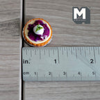 Miniature Cherry Pie on Metal Plate 1:12 Dollhouse Supplies Food Baked Pie Tar Fruit Cake 13/16 inch dia. - E025