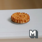 Miniature Pie on Metal Plate 1:12 Dollhouse Supplies Food Baked Pie Tar Fruit Cake 13/16 inch dia. - E025