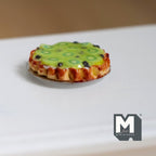 Miniature Kiwi Pie on Metal Plate 1:12 Dollhouse Supplies Food Baked Pie Tar Fruit Cake 13/16 inch dia. - E025