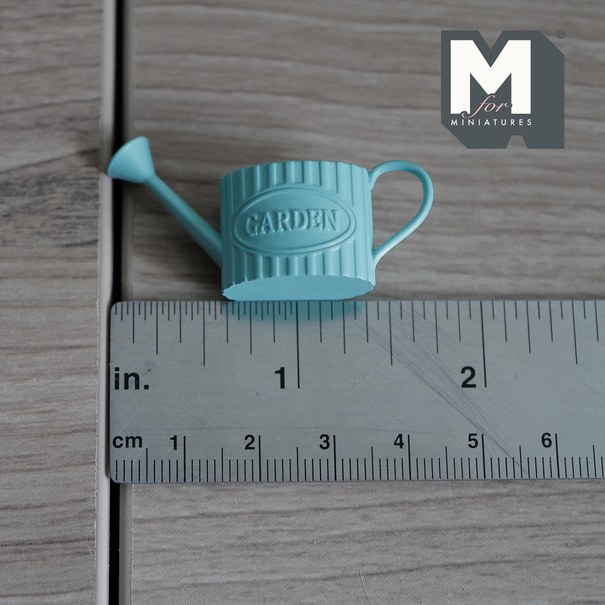 1:12 miniature metal flower watering pot with spray nozzle and handle C095
