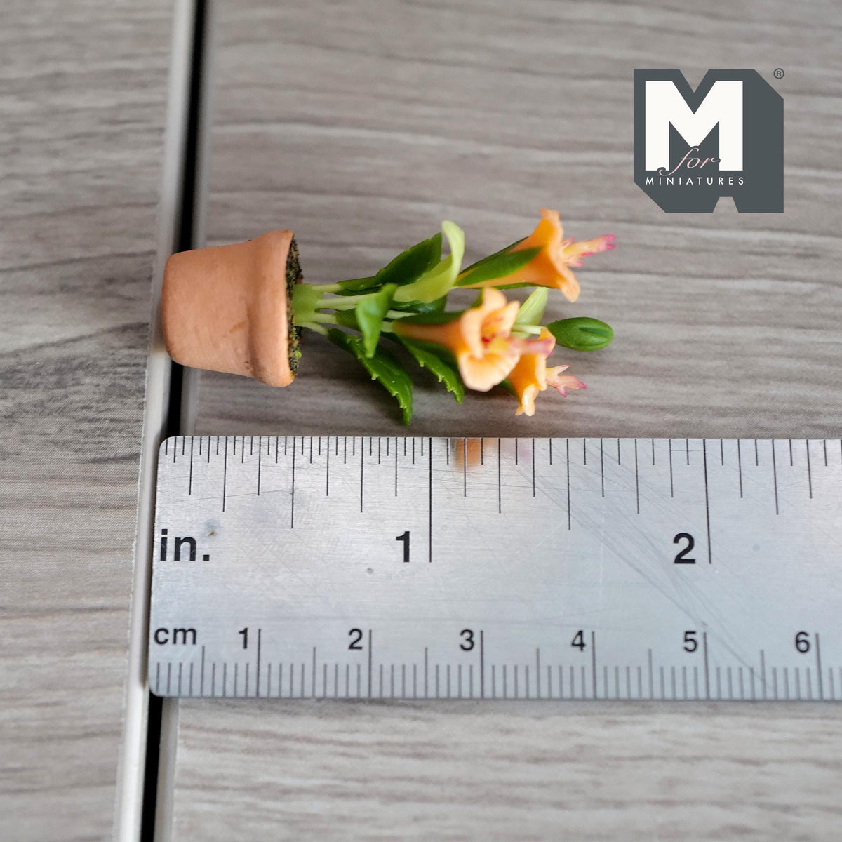 Miniature Clay Planter Pot Flowers 1:12 Scale Miniature Potted Flowers Dollhouse Potted Flowers Miniature Flowers 1-5/8 inch tall - H031