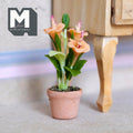 Miniature Clay Planter Pot Flowers 1:12 Scale Miniature Potted Flowers Dollhouse Potted Flowers Miniature Flowers 1-5/8 inch tall - H031