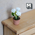 Miniature Clay Planter White Carnation 1:12 Scale Miniature Potted Flowers Dollhouse Potted Flowers Miniature Flowers 1-5/16 inch tall H031