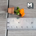 Miniature Clay Flowers Planter Pot 1:12 Scale Miniature Carnation Flowers , Dollhouse Potted Flowers Miniature Flowers 1-3/8 inch tall H031